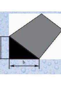 Profil masiv sub forma de triunghi D 20 (coltar cofrag)